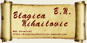 Blagica Mihailović vizit kartica